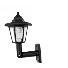 2 Pcs Solar Wall Light Outdoor Solar Lantern Waterproof Hexagon Design for Garden Patio Driveway Black
