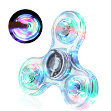 SCIONE Crystal LED Light Fidget Spinner for Kids,LED Light up Christmas Fidget Toy for Toddlers,Glow in The Dark Party Supplies Stress Relief for