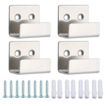 Sayayo Stainless Steel Picture Rail Hooks Picture Hanging Mirror Clips Mirror Fixings Hanging Kits Heavy Duty Ceramic Tile Display Bracket, Brush