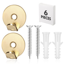 Hotop Heavy Duty Mirror Fixings 2 Pcs 1 Hole Mirror Heavy Duty Picture Hooks, Fixings Hanging Frame Hangers with Self Tapping Screws, for Hanging