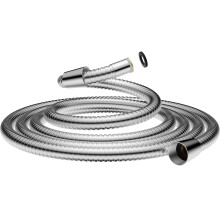 Hibbent 16mm (Outer)/10mm(Inner) Large Bore Shower Hose 2m(78") -Supper Low Water Pressure Boosting Shower Hoses with Chrome, Universal Anti-Kink