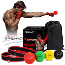 Dermasy Upgraded Boxing Training Ball with Headband Perfect for Reaction, Punching Speed, Fight Skill, Fitness, Boxing Equipment for Man Women an