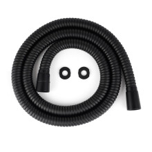 Hibbent 16mm (Outer)/10mm(Inner) Large Bore Shower Hose 1.25m -Supper Low Water Pressure Boosting Shower Hoses with Black, Universal Anti-Kink an