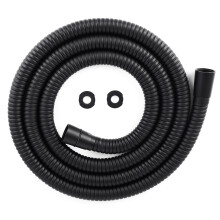 Hibbent 16mm (Outer)/10mm(Inner) Large Bore Shower Hose 1.75m -Supper Low Water Pressure Boosting Shower Hoses with Black, Universal Anti-Kink an