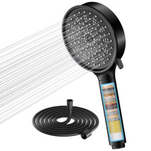 Cobbe Hard Water Filter Shower Head and Hose with 20 Stage Filter, 6 Spray Jet Modes High Pressure Bathroom Shower Head, Large Powerful Handheld