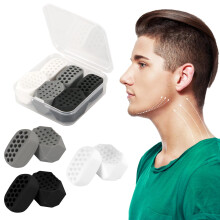 6pcs Jaw Exerciser, 2 Styles Silicone Jaw Muscle Strengthener with 3 Resistance Levels Jaw Trainer for Double Chin Removal Jaw Toner Chin Trainer