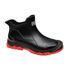 Men's Waterproof NonSlip Outdoor Shoes Black and Red 8.5 Lightweight Durable AllWeather Comfort
