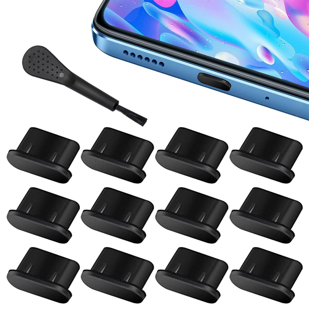 12Pcs Usb Type C Anti Dust Cap Cover Port Plugs Protector, Silicone Usb C Cover Caps, Charging Port Cover Type-C Dust Protectors Stopper With Cle 83188220