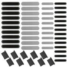 44 Pack Mesh Anti Dust Proof Adhesive Net Sticker with 10 Pcs USB C Anti Dust Plugs, Speaker Dustproof Cover with Dust Pluggy Kit Protects Chargi