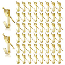100 Pcs Picture Hanging Hooks with Nails, Heavy Duty Photo Frame Hanging Kit for Wood Drywall, Up to 30 lbs, Ideal for Frames Mirrors Wall Art, I