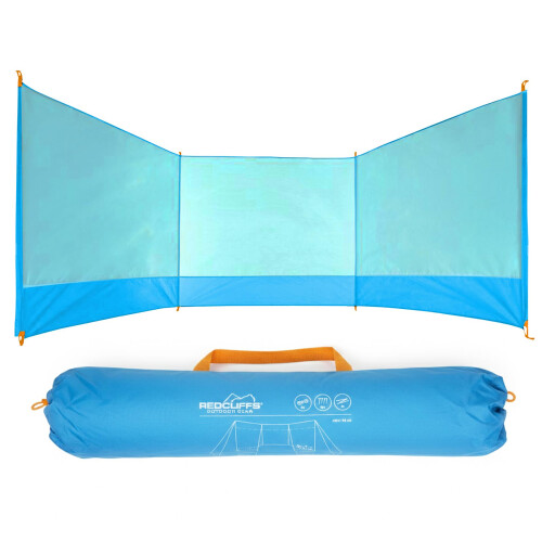GEEZY GEEZY Windbreak for Camping Beach with Strong Poles Guy Lines Pegs Carry Bag 3 Panel