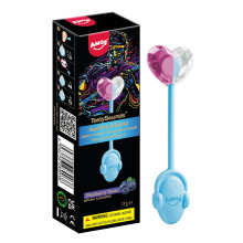 Amos Music Lollipop Candy, 1x Blueberry Flavor Audio Singing Lollies Sweets, Musical Lollipops Christmas Sweet Gifts, Sugar Free Lollipops Indivi