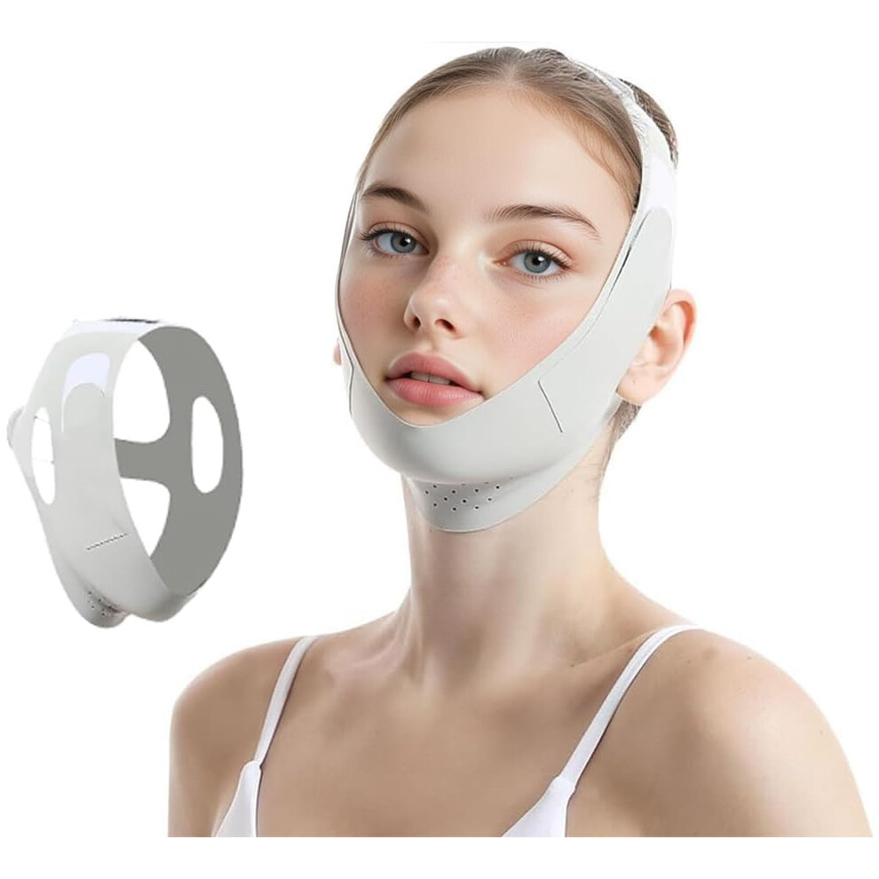 Probuk Green Reusable V Line Lifting Mask, Ice Cool Chin Strap For Double Chin And Jawline, Adjustable Bandage For Firming And Tightening Sagging Skinï¼Greenï¼