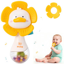 QASUN Baby Toys 0-6 Months, Baby Gifts Girls Boys, Baby Rattles 0-6 Month, Sensory Toys 0-6 Months, 6-12 Months New Born Essentials Hanging Pram
