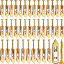 NEBURORA 120 Pcs Self Drilling Drywall Anchors 3 Sizes Metal Expansion Anchors No Drilling Easy to Install Drywall Required Kit Suitable for Hang