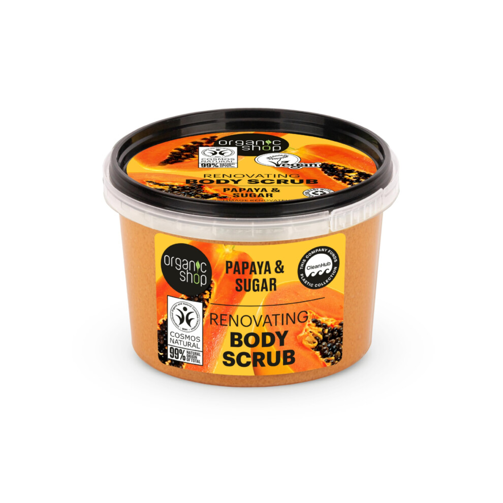 Organic Shop 250Ml Body Scrub Renovating Papaya & Sugar