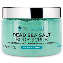 PraNaturals Dead Sea Salt Body Scrub 500G – Hydrating & Moisturising, Natural Oils & Minerals, Exfoliating, Softening & Nourishing, All Skin Type