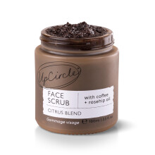 UpCircle Coffee Face Scrub - Citrus Blend For Normal + Dry Skin 100ml - Shea Butter, Coconut + Rosehip Oil - Natural, Vegan Face Exfoliator For S