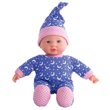 Simba Laura 105010010 Little Star Soft Body Doll in Cute Romper and Hat with Luminous Moons and Stars, 20 cm, Glow in The Dark, Baby Doll from 12