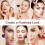Makeup Brushes 10Pcs Marble Makeup Brush Set Foundation Powder Blush Blending Eyeshadow Brushes Sets 7
