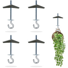 Peixiong 4 Pcs Carbon Steel Plasterboard Ceiling Hooks Spring Toggle Wing Bolts Hanger Wall Ceiling Installation Cavity Wall Fixing Anchors Ceili
