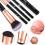 Makeup Brushes 10Pcs Marble Makeup Brush Set Foundation Powder Blush Blending Eyeshadow Brushes Sets 4