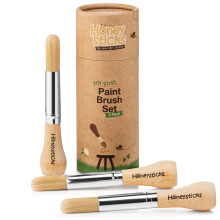 Honeysticks My First Paint Brush Set - 3 Pack. Perfect First Paint Brushes for Baby, Toddler. Jumbo Paint Brushes for Toddlers with a Chubby Wood