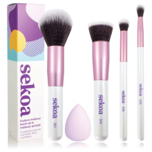 Makeup Brush Set & Beauty Makeup Sponge, Complete Set of Essential Makeup Brushes,Foundation, Concealer, Eye Blending, & Foundation Blending Spon