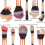 Makeup Brushes 10Pcs Marble Makeup Brush Set Foundation Powder Blush Blending Eyeshadow Brushes Sets 6