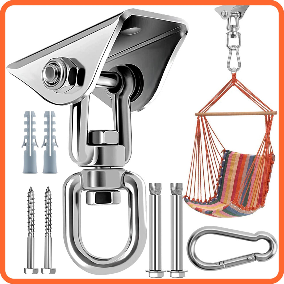 Heavy Ceiling Hook 360 Rotation Stainless Steel Hook Hammock Hanging Kit For Hammock, Hanging Chair, Boxing Bag, Swing, Air Yoga Â Capacity 450 62235464