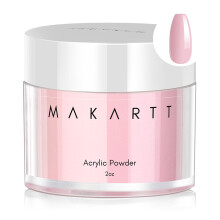Makartt Acrylic Powder - 56g Professional Pink Acrylic Nail Powder for Nails Extension, Nails Decoration, Nail Carving, French Manicure, 3D Art f