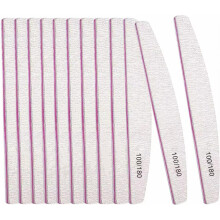 12PCS Professional Nail Files Double Sided Emery Board 100/180 Grit Washable Nail Files, Fingernail Buffering Files Manicure Tools Nail Styling T