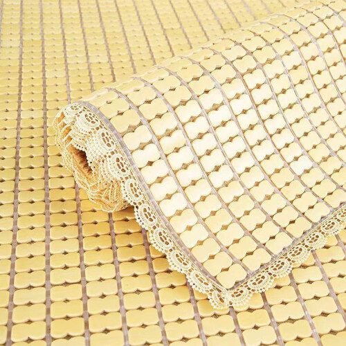 Cooling Bamboo Mat for Summer, Foldable Bamboo Sleeping Mat with Straps, 200x220cm Brown