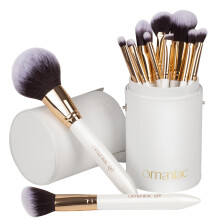 OMANIAC Professional Makeup Brushes Set (12Pcs), Pearl Flash Handles, Comfortable To Hold And Easy To Use. Full Face Travel Make up Brushes Set P