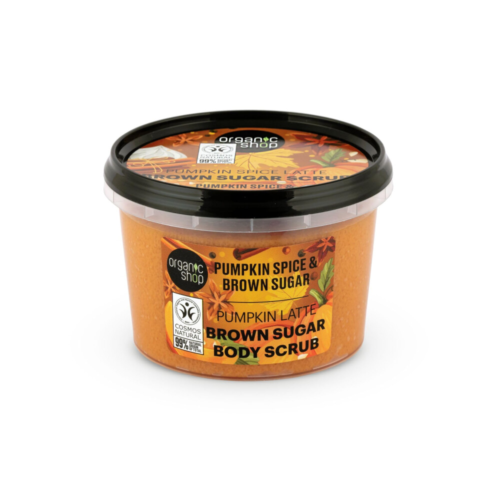 Organic Shop Brown 250Ml Body Scrub Pumpkin Spice Latte Sugar