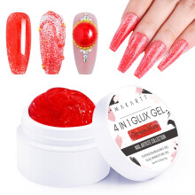 Makartt 4 in 1 Solid Builder Gel Nail Art Acrylic 3D Gel Acrylic Nail Glue Rhinestone Glue Hard Gel Nail Art