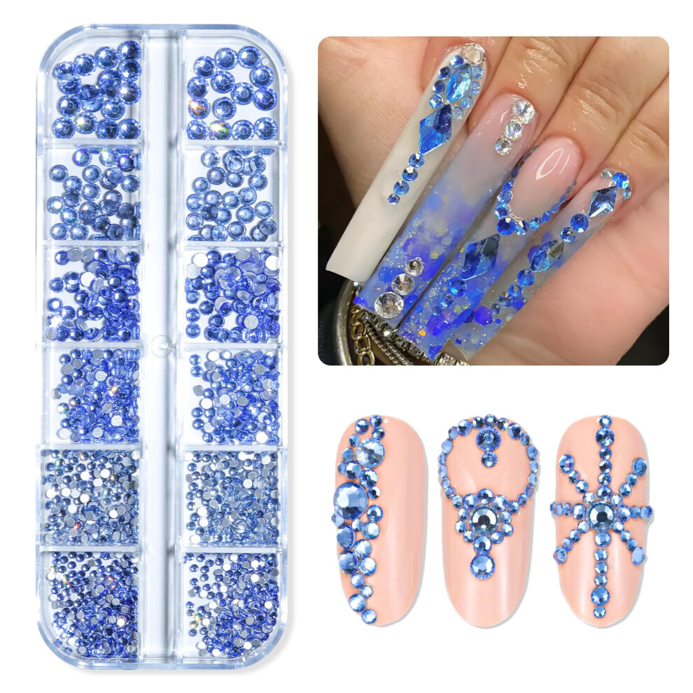 Photos - Manicure Cosmetics Makartt Rhinestones, Crystal Nail Gems, Flat Back Gems Crystal Nail Rhinestones for Nail, Nail Diamonds Stone Nail Charms DI