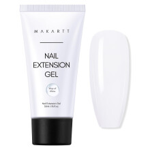 Makartt Poly Nail Gel - Long Lasting 3D Gel for Nail Art, Quick Nail Builder Extension Gel 50ML, Natural Look White Pink Clear Rosy for Technicia