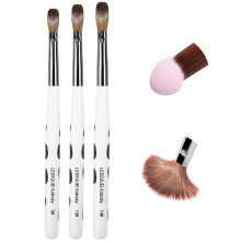 3PCS Kolinsky Acrylic Nail Brushes - Size 8/10/14 Professional Nail Art Brushes for Acrylic Nails【Specially Designed for Acrylic Powder】Acrylic N