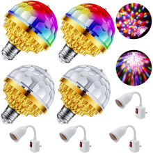 Rotating Disco Ball Light Indoor, LED Plug in Disco Ball Light, Party Lights DJ Disco Lights with Sockets