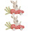 Guangmc Girls Easter Rhinestone Rabbit Carrot Stud Earrings 1