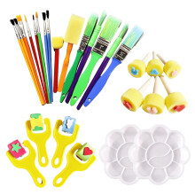 27 Pcs Paint Brush Set Kids, Kids Paint Brushes in Various Sizes,Children Early DIY Learning Paint Sets for Kids Arts Early Learning Creative Pla
