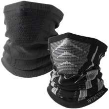 WTACTFUL 2-Pack Neck Gaiters for Men Half Face Neck Warmer Ski Mask for Cold Weather Thermal Neck Gaiter Winter Windproof Breathable Balaclava fo