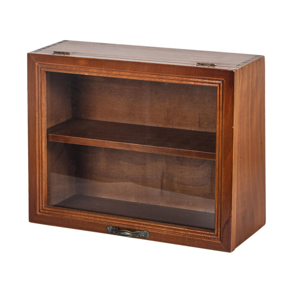 Wooden Desktop Storage Cabinet With Door Multipurpose Storage Stand Organizer Shelf For Tea Cup Perfume Living Room Kitchen Countertop 9322103914703