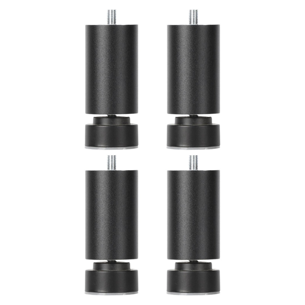4X M10 Thread Bed Frame Legs Furniture Support Legs For Sofas Cafe Bathroom Black 20Cm 9322103914192