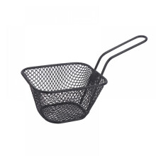 Mini Iron French Fries Basket, Stainless Steel Square Fried Food Filter Basket