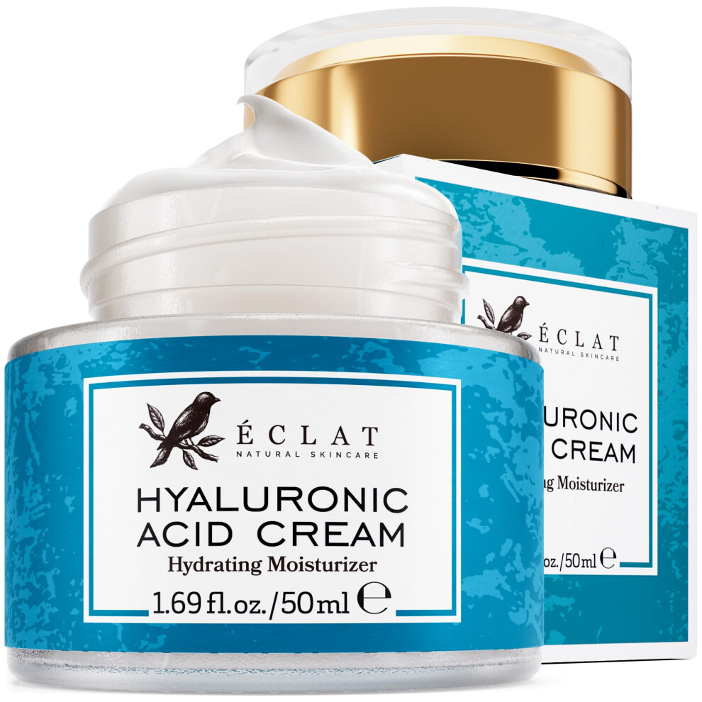 Eclat Skincare Cream Hyaluronic Acid Moisturizer Â Anti Aging Face With Vitamin C, Hydrating Facial Moisturizer For Women & Men - Anti Wrinkle Da