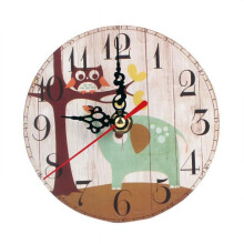Kayannuo Clearance Vintage Style Silent Antique Wood Wall Clock G
