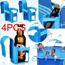 Pack of 4 Drink Holders for Swimming Pools, Multifunctional Pool Accessories, Plastic Frame, Compatible with Whirlpool