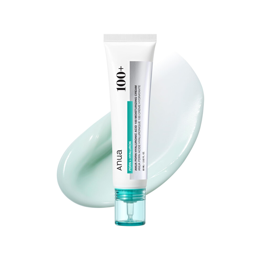 Anua Pdrn Hyaluronic Acid 100 Moisturizing Lightweight Hydrating Moisturizer With Pdrn, Hyaluronic Acid, Collagen For Glass Skin, K Cream/Salmon